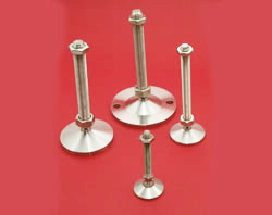 Adjustable feet with stainless bases